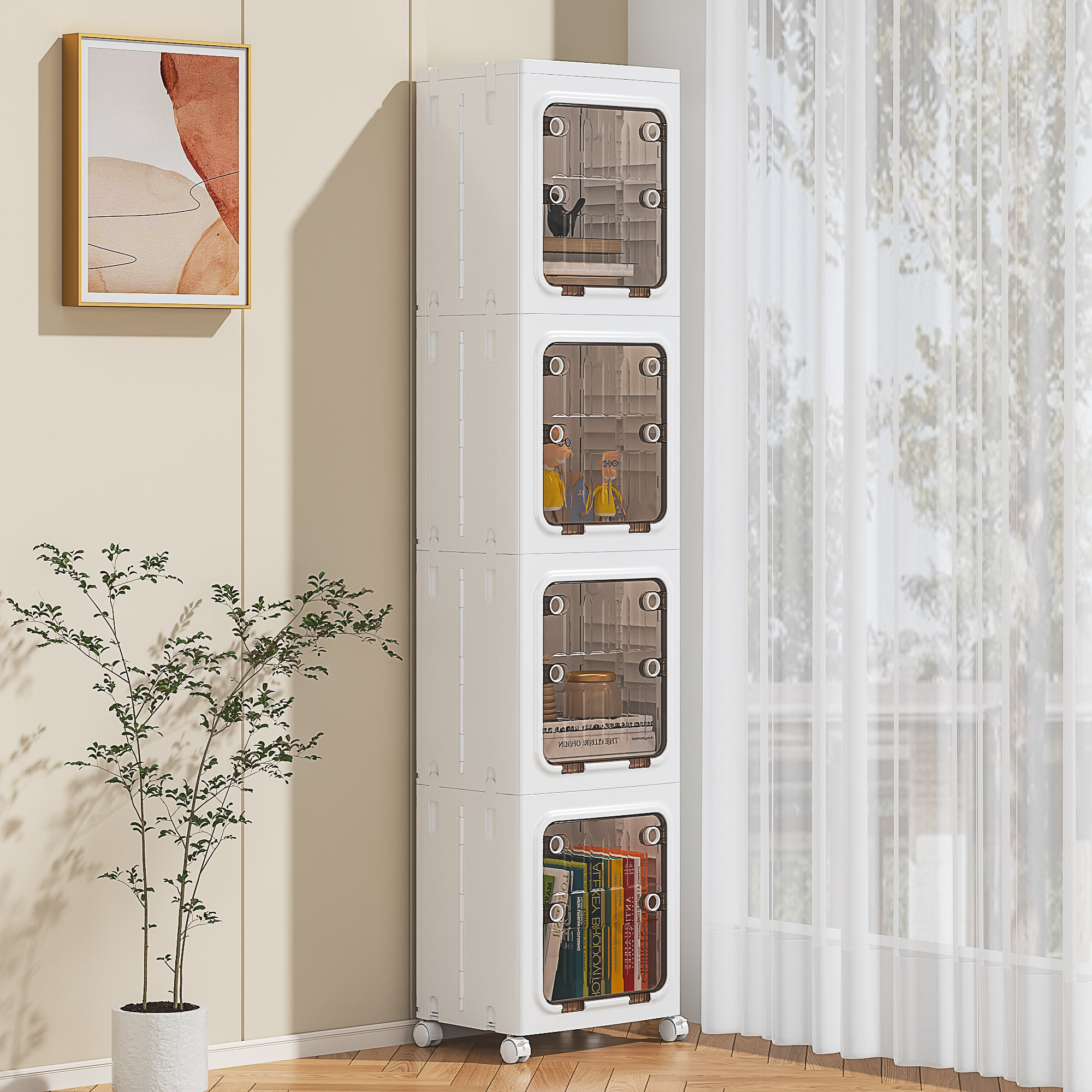 4+Pack+Narrow+Stackable+